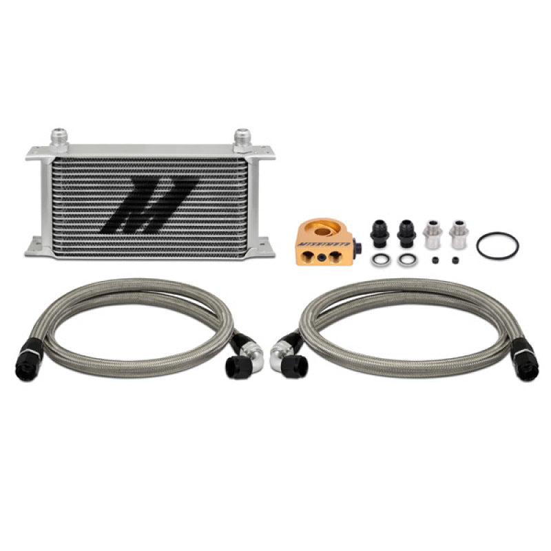 Mishimoto Universal Thermostatic 19 Row Oil Cooler Kit - Silver Thermostatic MMOC-ULT Photo - Primary