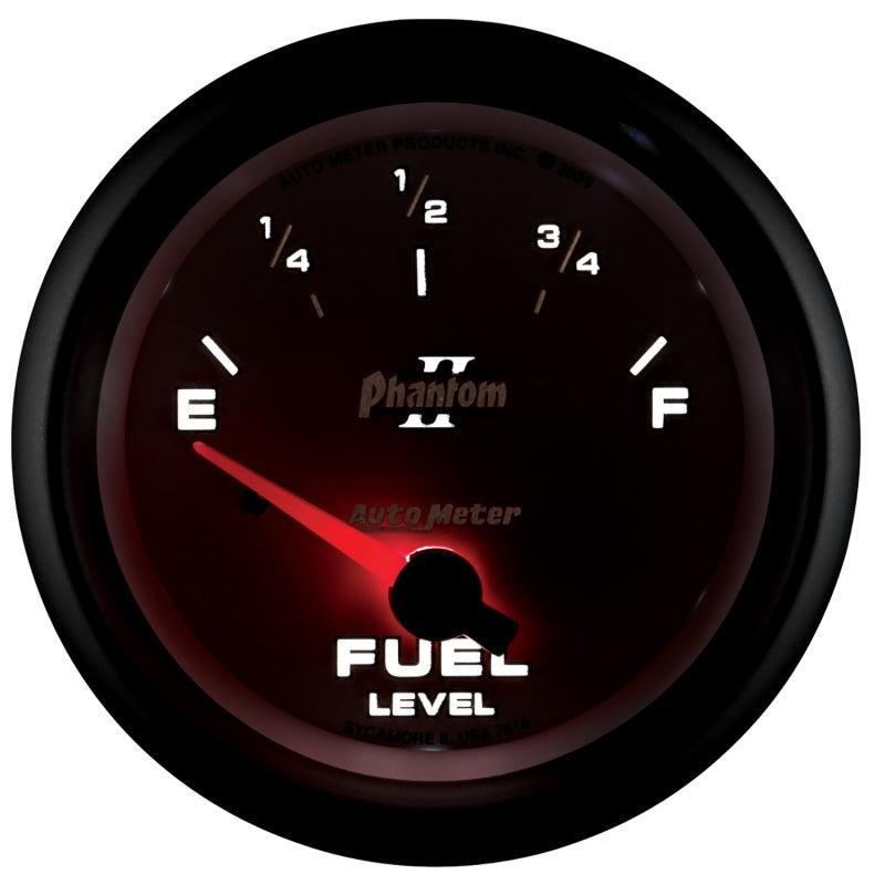 AutoMeter Gauge Fuel Level 2-5/8in. 240 Ohm(e) to 33 Ohm(f) Elec Phantom II 7816 7816 User 4