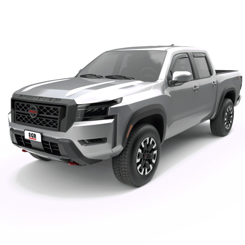 EGR 2022+ Nissan Frontier In Channel Window Visors Front/Rear Set Matte Black Crew Cab 576045 576045 User 1