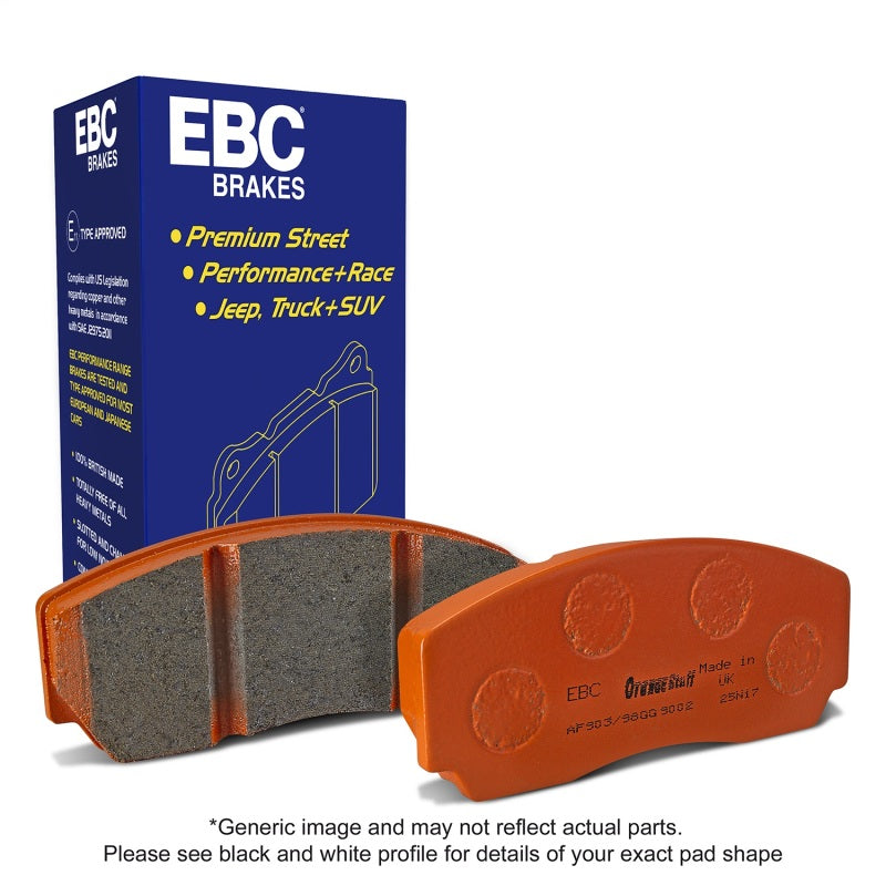 EBC 07-13 Acura MDX 3.7L Orangestuff Front Brake Pads ED91801 ED91801 Photo - Unmounted