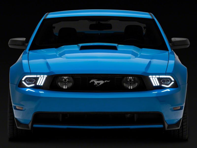 Raxiom 10-12 Ford Mustang w/ Factory Halogen LED Projector Headlights- Blk Housing (Clear Lens) 422461 422461 Photo - Close Up
