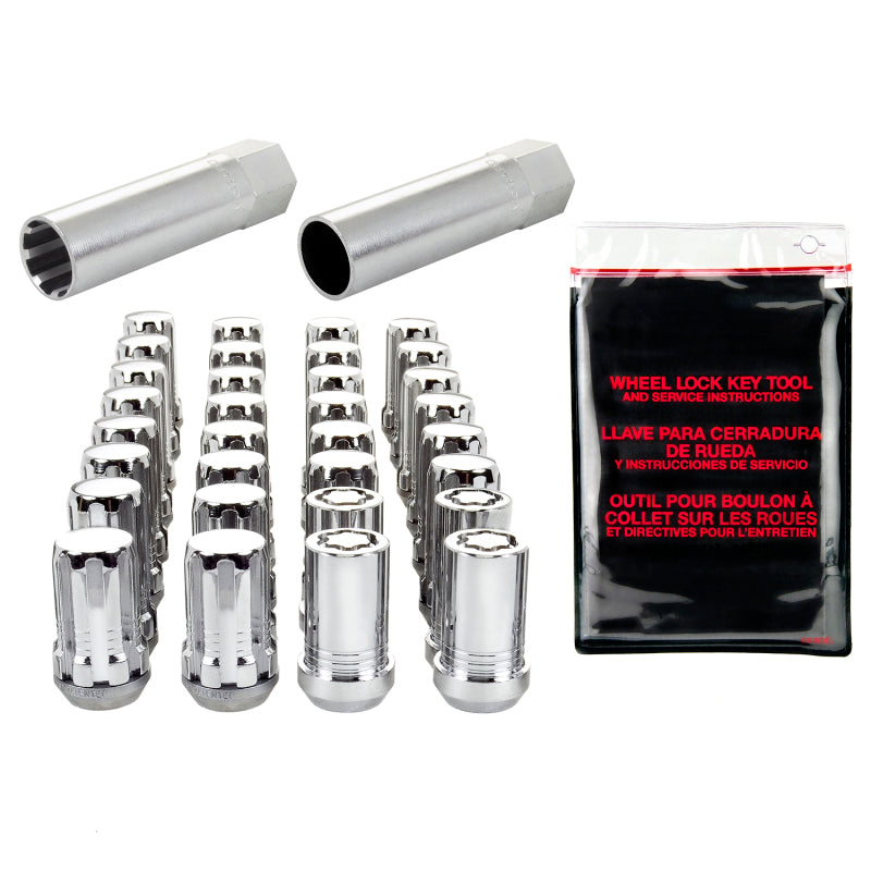 McGard SplineDrive Tuner 8 Lug Install Kit w/Locks & Tool (Cone) M14X1.5 / 22mm Hex - Chrome 65815 65815 Photo - out of package