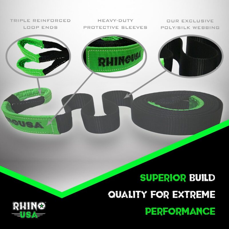 Rhino USA Recovery Tow Strap 2Inx20Ft (Black) RNO-TOWSTRAP220 RNO-TOWSTRAP220 User 2