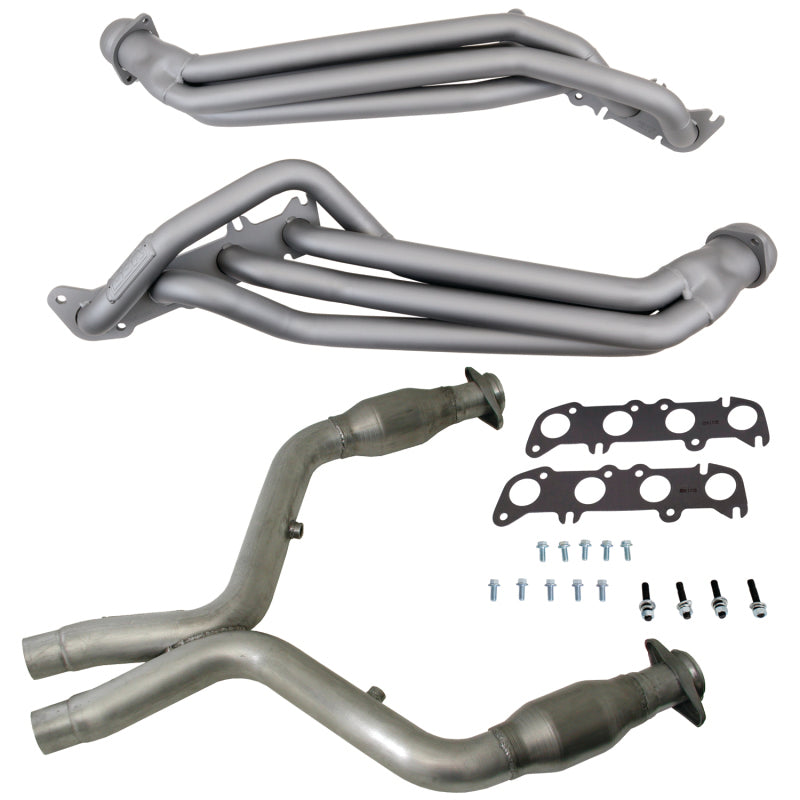 BBK 11-14 Ford Mustang GT 1-3/4 Long Tube Headers w/High Flow Catted X-Pipe (Ti Ceramic) 16331 16331 Photo - Primary