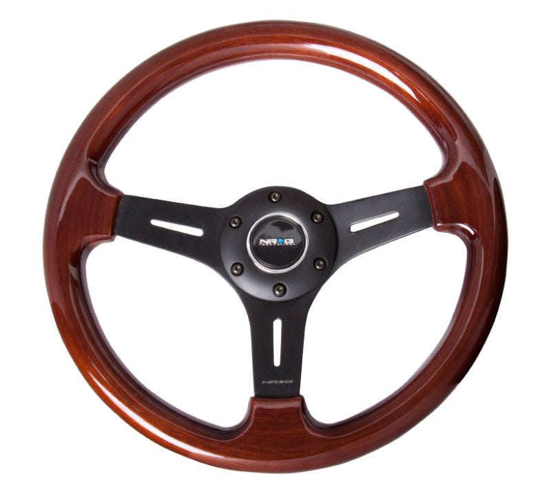 NRG Classic Wood Grain Wheel 330mm 3 Spoke ST-015-1BK Photo - Primary