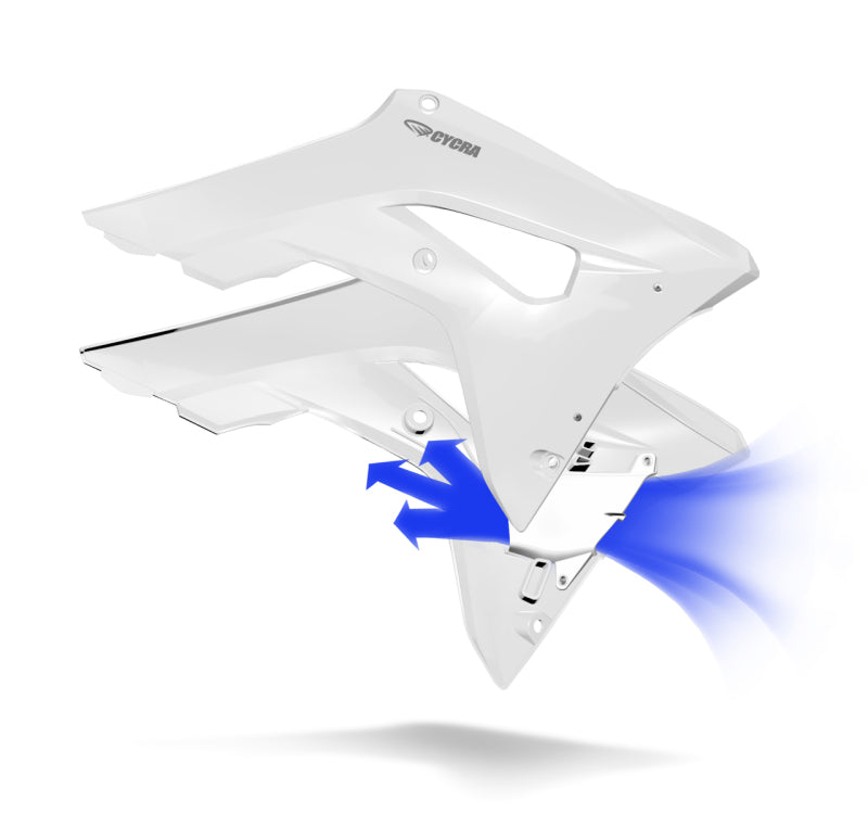 Cycra 18-21 Honda CRF250R Powerflow Radiator Shrouds White 1CYC-1889-42 1CYC-1889-42 Photo - Primary