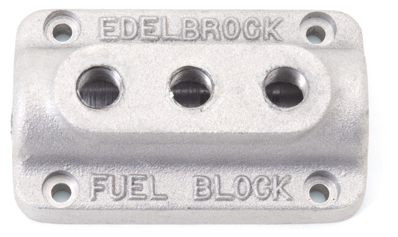 Edelbrock Triple Outlet Fuel Block Kit 1285 Photo - Primary