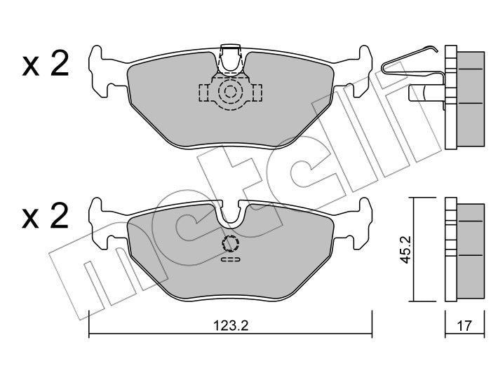 METELLI Disc Brake Pad Set 22-0210-0