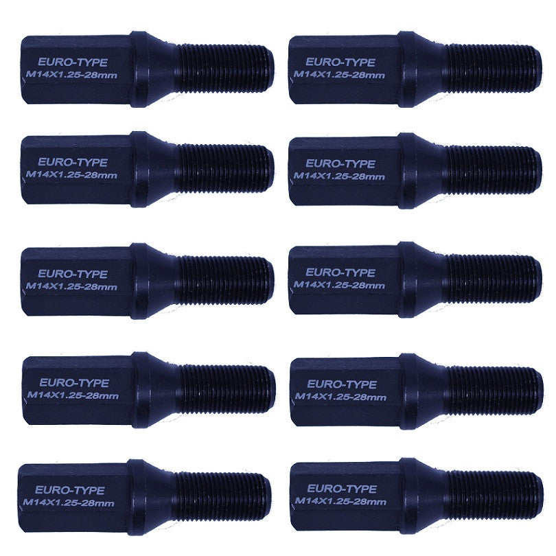 Godspeed Euro-Type Taper Cone Lug Bolts 10 Piece Set