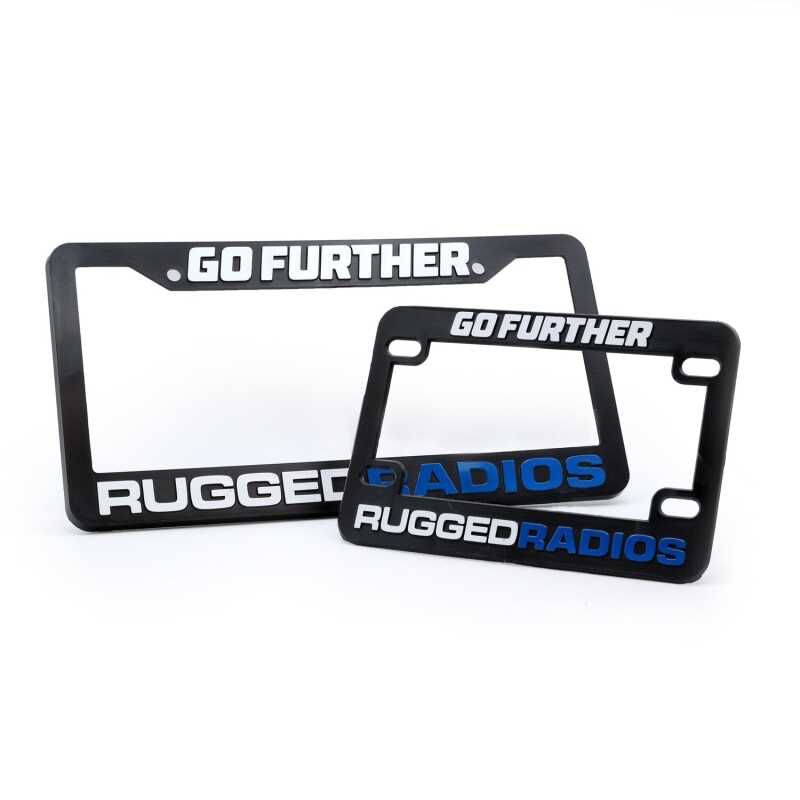Rugged Radios Go Further License Plate Frames for Cars Trucks and Motorcycles RR-PLATE RR-PLATE Photo - Primary