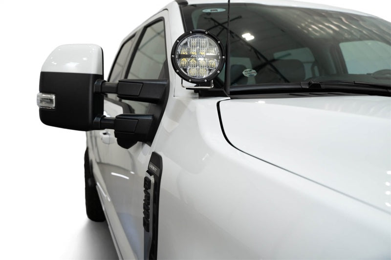 Addictive Desert Designs ADD 2023+ Ford Super Duty F250/350 Ditch Light Brackets AC8101801NA AC8101801NA Photo - Mounted