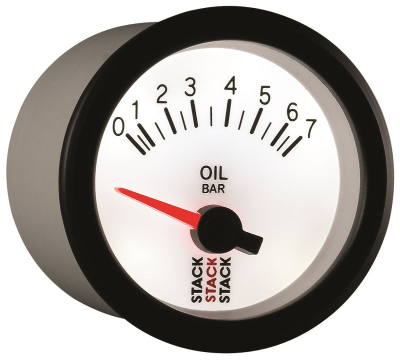 Autometer Stack 52mm 0-7 Bar M10 Male Electric Oil Pressure Gauge - White ST3251 ST3251 User 6