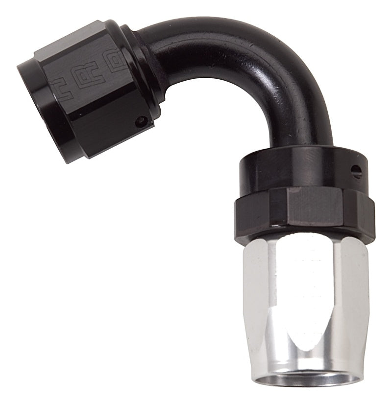 Russell #10 Full Flow Swivel 120° Tight Radius Hose Ends - Black / Silver 613423 Photo - Primary