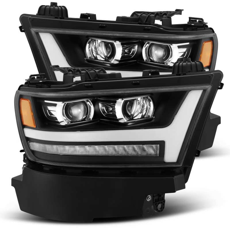 AlphaRex 19-20 Dodge Ram 1500 LUXX LED Proj Headlights Plnk Style Black w/Activ Light/Seq Signal/DRL 880543 880543 Photo - Primary