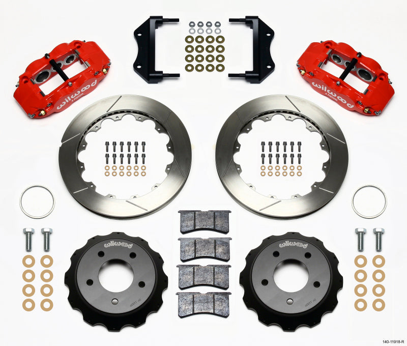Wilwood FNSL6R Front Hat Kit, 12.88", Red, 84-87 Corvette C4 140-11918-R Photo - Primary