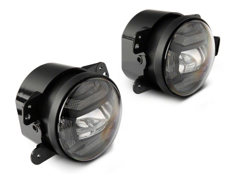 Raxiom 07-18 Jeep Wrangler JK Axial Series 4-In LED Fog Lights- Clear J167046 J167046 Photo - Close Up