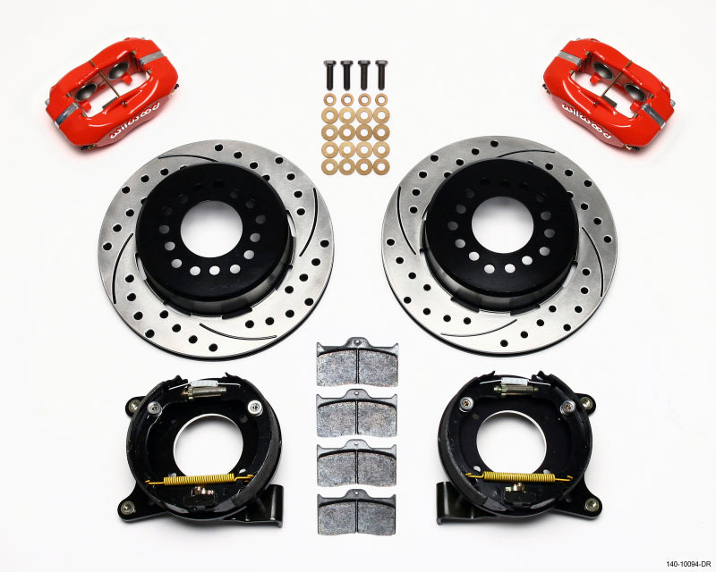 Wilwood FDL P/S Park Brake Kit, Drilled, Red, Chevy C-10, 2.42 Offset 5-lug 140-10094-DR Photo - Primary