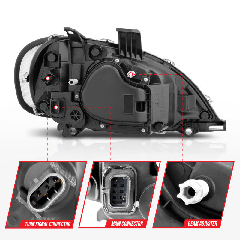 ANZO 2002-2014 Freightliner M2 LED Crystal Headlights Black Housing w/ Clear Lens (Pair) 131030 131030 User 4