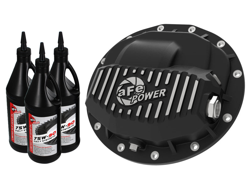aFe Power Pro Series Front Diff Cover Black Machined & Gear Oil 13-18 Dodge Ram 2500/3500 46-70402-WL 46-70402-WL Photo - Primary