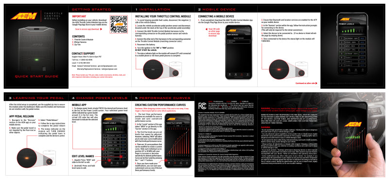 AEM 05-21 Toyota and Subaru Throttle Control Module 30-8860 30-8860 Installation Instructions