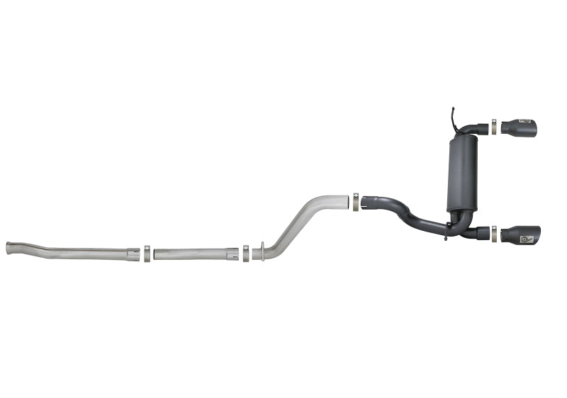aFe Rebel Series 2-1/2" 409 Stainless Steel Cat-Back Exhaust System 49-48076-B Photo - Unmounted