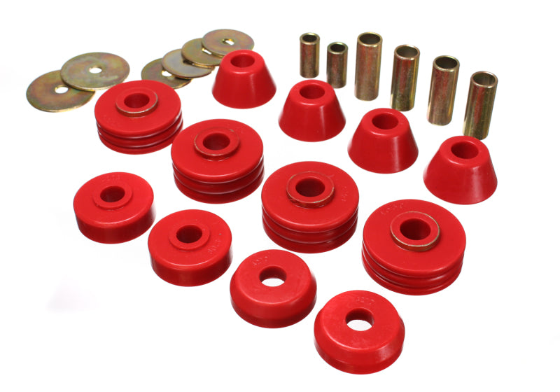 Energy Suspension Body Mount Set Red Chevrolet C10 Pickup All 1967-1972 3.4108R Photo - Primary
