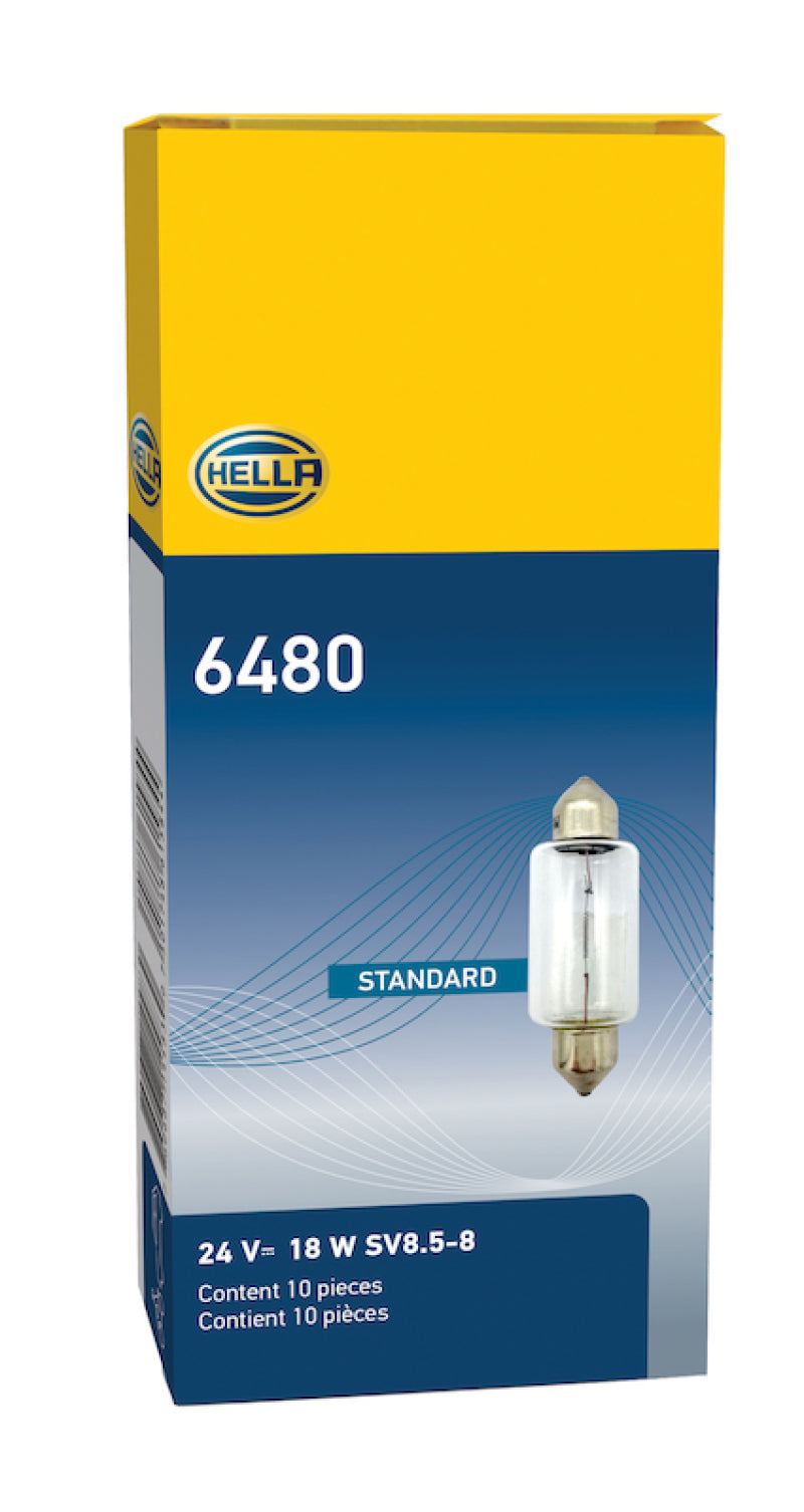 Hella Bulb 6480 24V 18W SV8.5-8 T4.625 15x43mm 6480 6480 Photo - in package