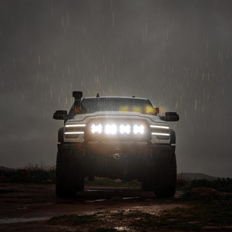 KC HiLiTES SlimLite 8in. LED Light Shield SAE Driving (Shield Only) - Clear 5209 5209 Photo - lifestyle view