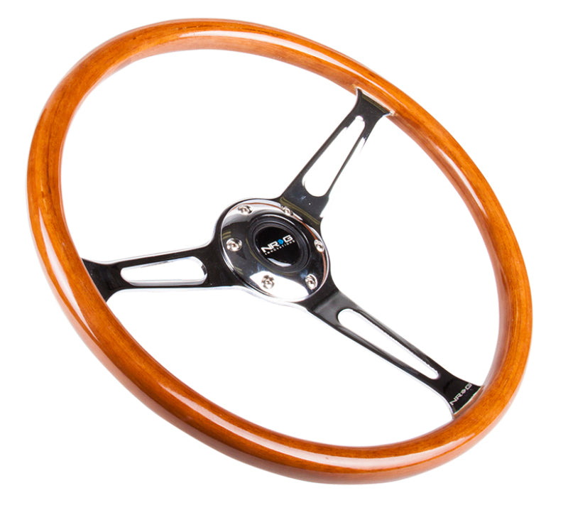 NRG Reinforced Classic Wood Grain Wheel, 360mm, 3 spoke center in chrome RST-360SL User 1