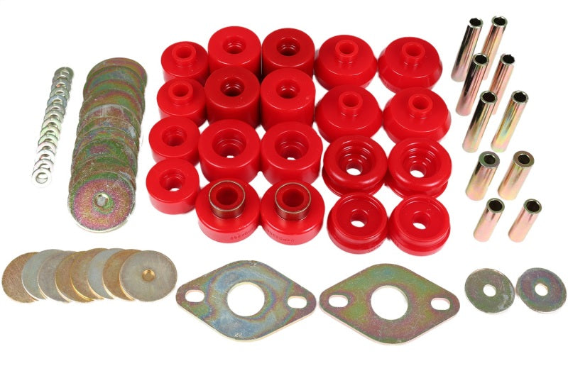 Energy Suspension 96-99 Toyota 4Runner 2WD/4WD Red Body Mount Bushing Set 8.4111R 8.4111R Photo - Primary