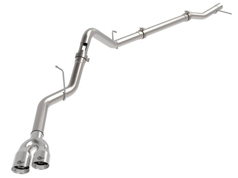 aFe Rebel XD Series 3 IN 304 Stainless Steel DPF-Back Exhaust w/Dual Polished Tips 49-34145-P 49-34145-P Photo - Primary