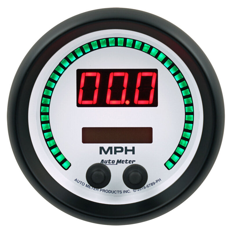 Autometer 85.7mm White Switchable 260 MPH / 260 KM/H Speedometer Phantom Elite Digital Gauge 6789-PH 6789-PH User 1