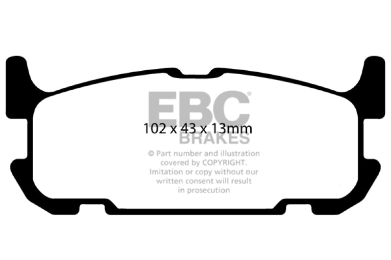 EBC P41685R Yellow Stuff Rear Brake Pads for 04-05 Mazda Miata DP41685R Photo - Primary