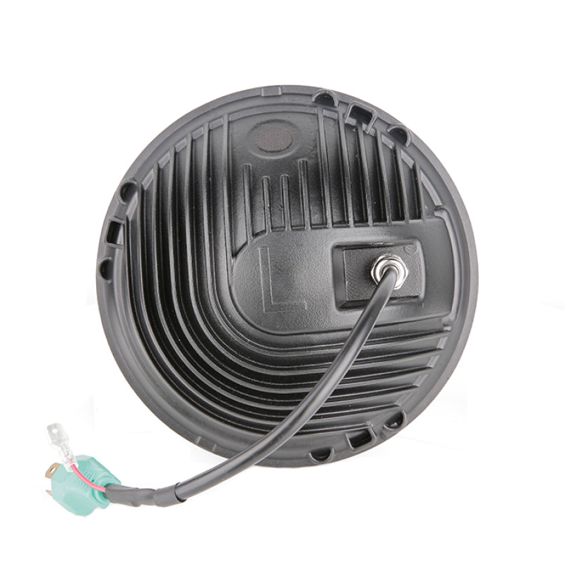 Raxiom 97-18 Jeep Wrangler TJ/JK 7-Inch LED Headlights w/ Halos- Black Housing (Clear Lens) J155018 J155018 Photo - Close Up