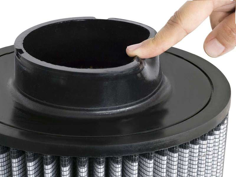 aFe Magnum FLOW Universal Air Filter w/ Pro DRY S Media 4 F x 8-1/2in B x 8-1/2in T x 11in H 21-90097 21-90097 Photo - Close Up