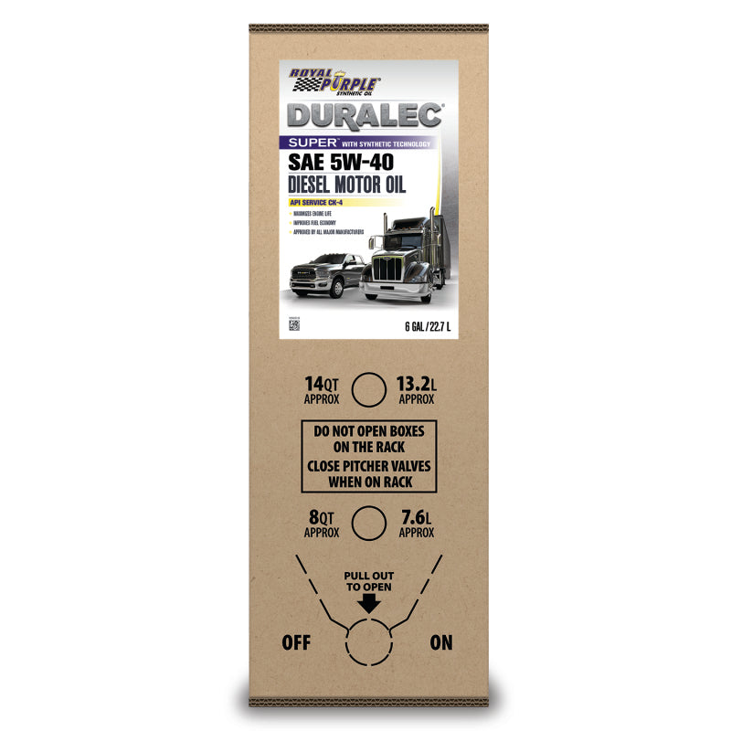 Royal Purple Duralec Super Diesel 5W-40 CK-4 Motor Oil - 6 Gallon Bag-In-Box 86540 86540 User 1
