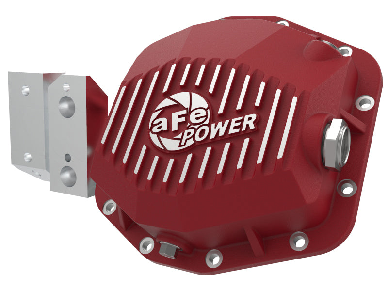 aFe 20-23 Jeep Gladiator JT (Dana M220) Pro Series Rear Differential Cover Red w/ Machined Fins 46-71190R 46-71190R Photo - Primary