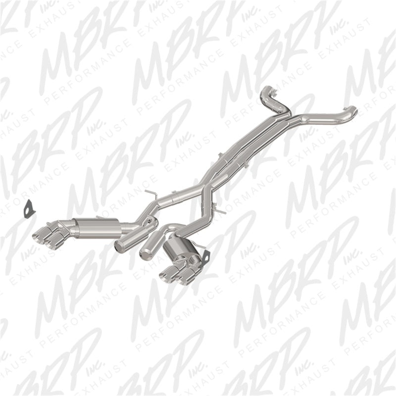 MBRP 2016+ Chevy Camaro SS 6.2L 3in Dual Cat-Back Quad Tip Exhaust Street V S7032409 Photo - Primary