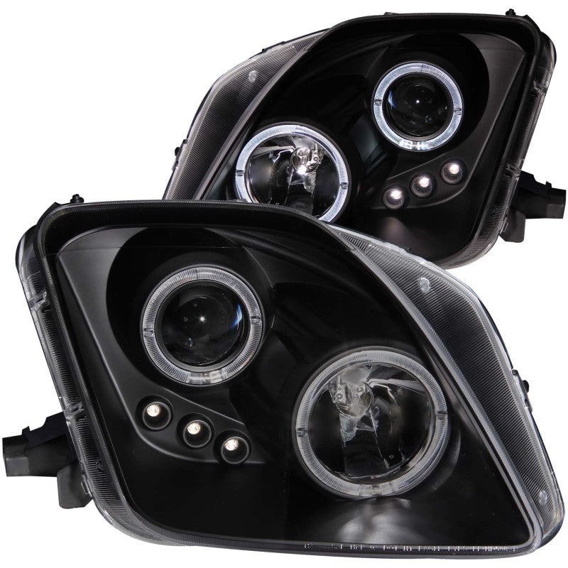 Anzo 1997-2001 Honda Prelude Projector Headlights w/ Halo Black w/ LED 121341 Photo - Primary
