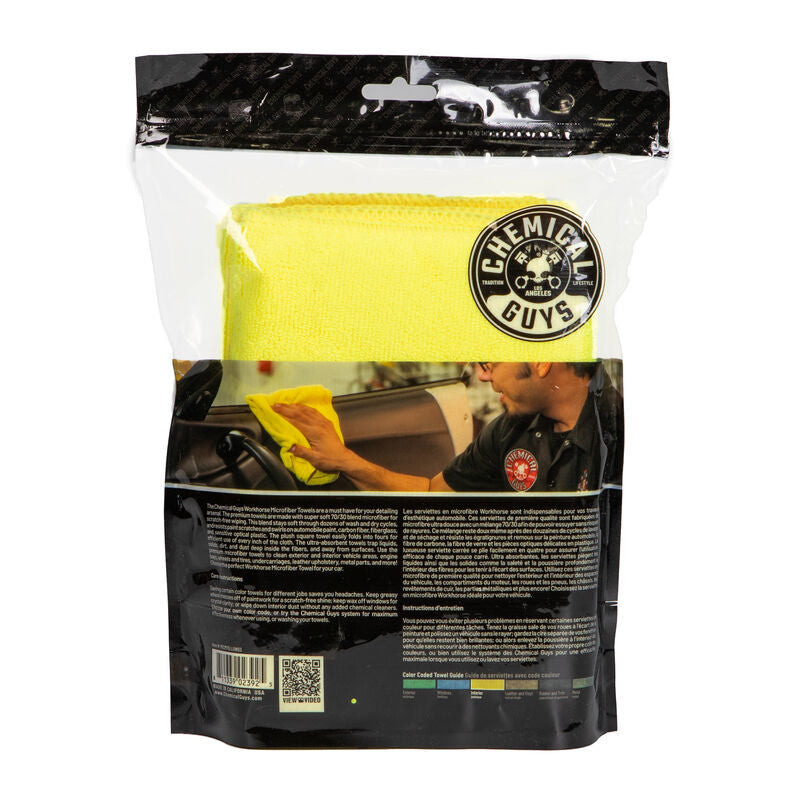 Chemical Guys Workhorse Professional Microfiber Towel - 16in x 16in - Yellow - 3 Pack (P16) MICYELLOW03 MICYELLOW03 User 1
