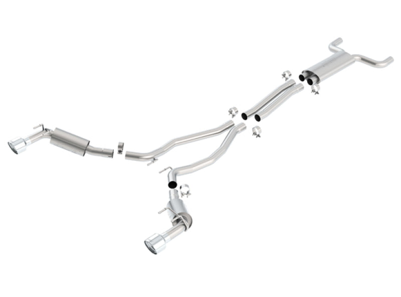 Borla 10-13 Chevy Camaro SS 6.2L V8 Single RoundTip Split Rear Exit S-Type Catback Exhaust 1014031 1014031 Photo - Primary