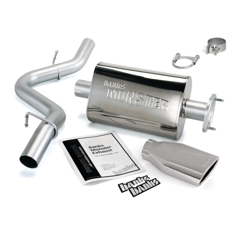 Banks Power 04-06 Jeep 4.0L Wrangler Monster Exhaust System - SS Single Exhaust w/ 51314 Photo - Primary