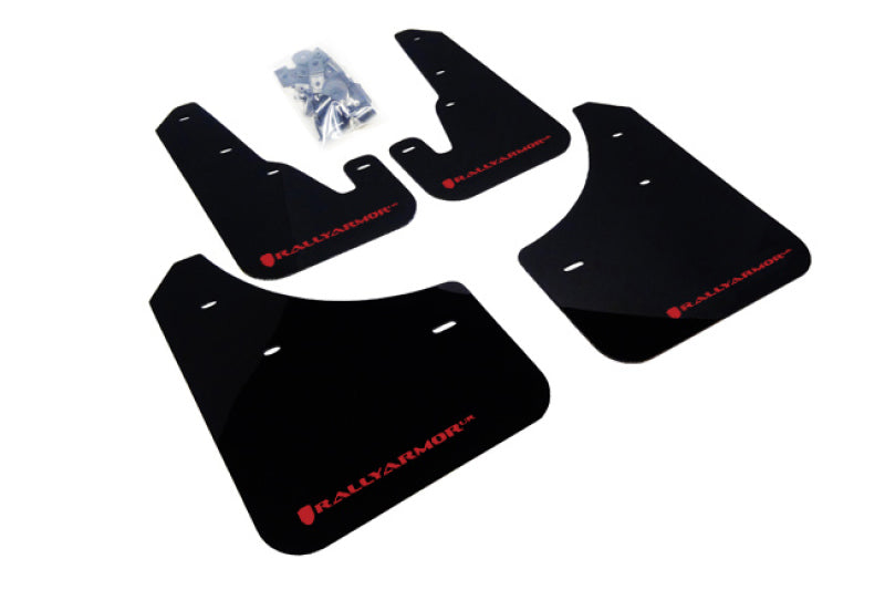 Rally Armor 04-09 Mazda3/Spd3 Mud Flap Red Logo MF9-UR-BLK/RD Photo - Primary