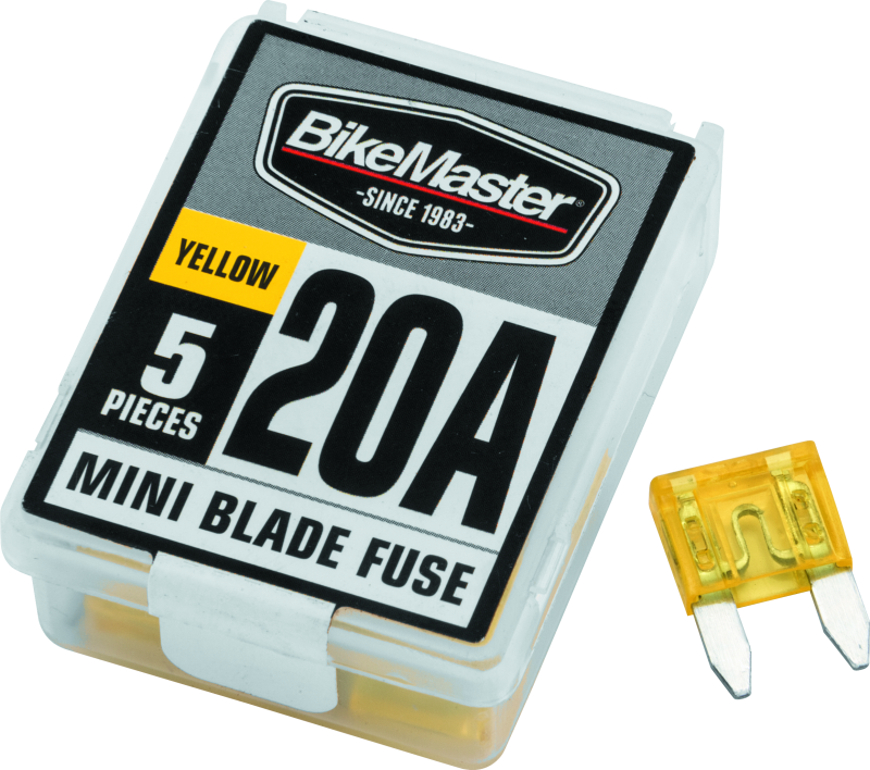 BikeMaster 5Piece 20A Replacement Mini Blade Fuse 152446 152446 Photo - Primary