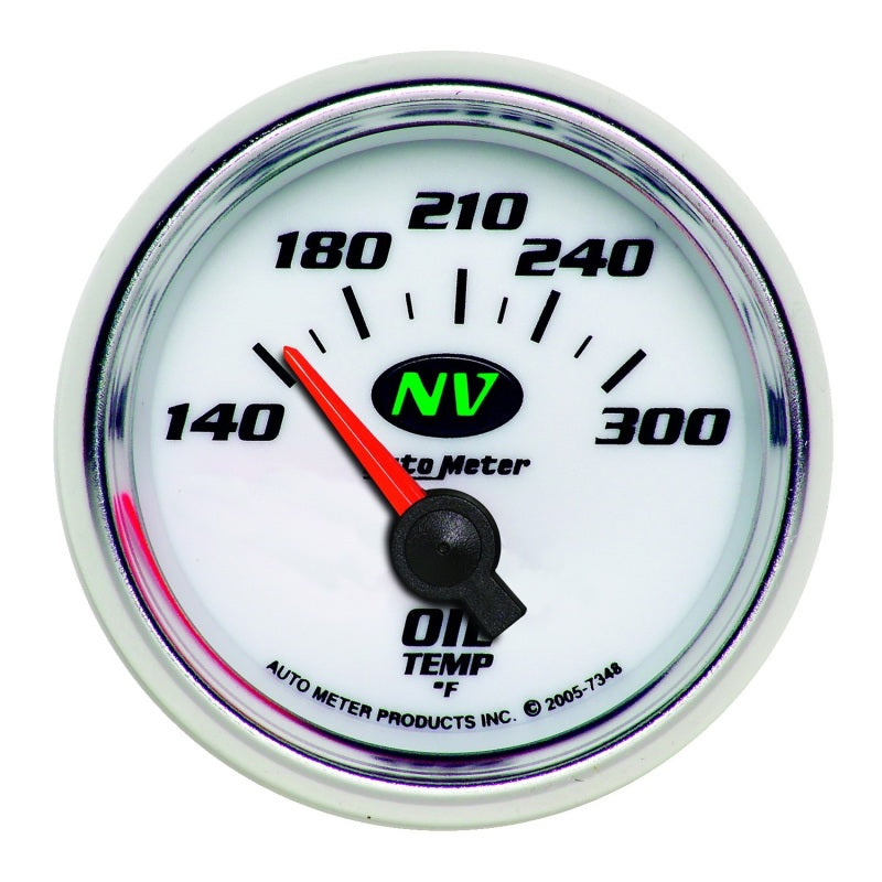AutoMeter Gauge Oil Temp 2-1/16in. 140-300 Deg. F Electric NV 7348 7348 Photo - Primary