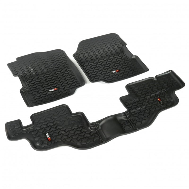 Rugged Ridge All Terrain Floor Liner Kit, Black; 76-95 Jeep CJ/Wrangler YJ 12987.09 Photo - Primary