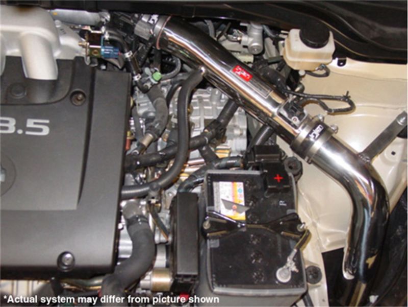 Injen 03-08 Murano 3.5L V6 only Wrinkle Black Power-Flow Air Intake System PF1994WB PF1994WB Photo - Mounted