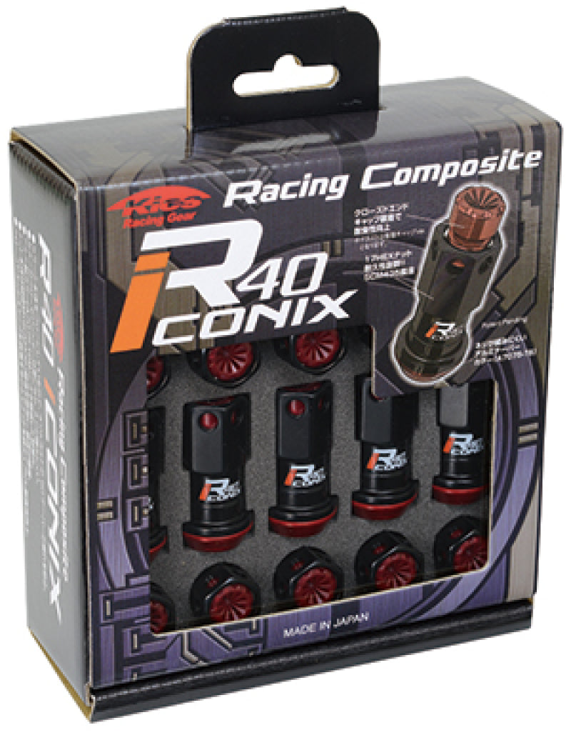 Project Kics 20 PCS (NO LOCKS) Black R40 Iconix W/ Plastic Cap (Black) - 12X1.25 WRIF03KK WRIF03KK User 1