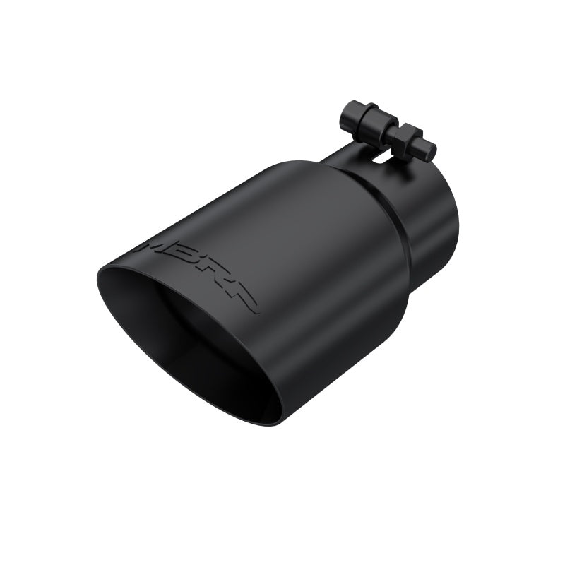 MBRP Tip 3in Round x 4in Inlet OD Dual Walled Angled Black Tip - Fits all 3 T5122BLK Photo - Primary