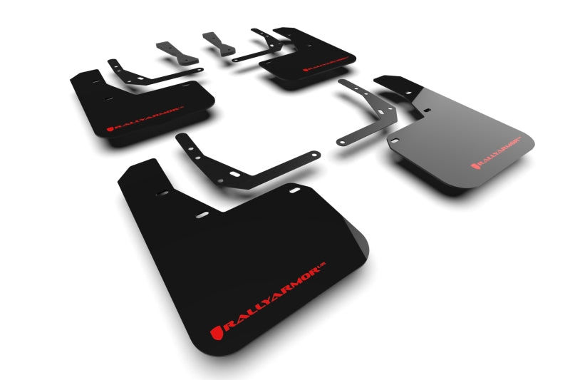 Rally Armor 2024 Hyundai Kona N Line Black UR Mud Flap - Red Logo MF103-UR-BLK-RD MF103-UR-BLK-RD Photo - Primary